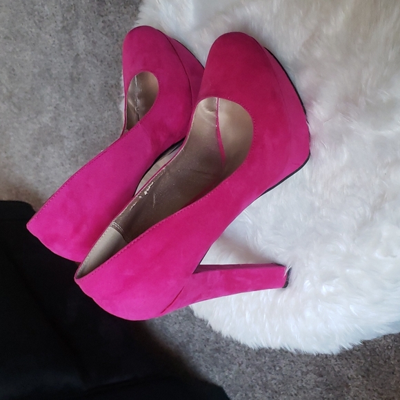 Pink stack heel size 8 - Picture 4 of 5